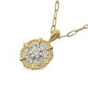 agete アガット デザイン ダイヤ ネックレス K18YG 750 イエローゴールド Pt900 プラチナ ダイヤモンド 0.02ct 36.5cm アジャスター付 首飾り アクセサリー レディース 送料無料 241100084849 ★