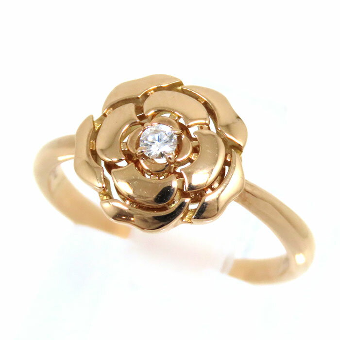 【クーポン利用で最大3万円割引】 CHANEL シャネル カメリア 1P ダイヤ リング J11662 K18PG 750 ピンクゴールド 49 ダイヤモンド 指輪 花 アクセサリー レディース 送料無料 24090003481【中古】のサムネイル