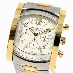 アショーマ 腕時計（メンズ） 【ポイント5倍 3/27 2時まで】 BVLGARI ブルガリ アショーマ AA48SG シルバー文字盤 SS ステンレススチール K18YG イエローゴールド 750 コンビ 腕時計 自動巻 メンズ 送料無料 【仕上済】241001011281