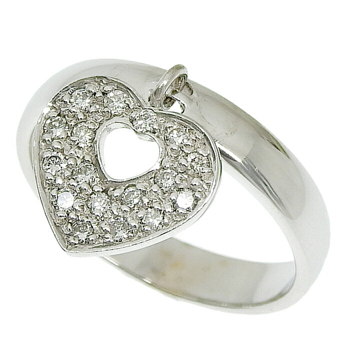 POIRAY ポアレ クールスクレ ハート ダイヤ リング K18WG 750 ホワイトゴールド ダイヤモンド 10号 指輪 パヴェダイヤ アクセサリー レディース 送料無料 241100030205のサムネイル