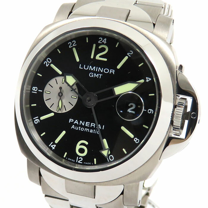 PANERAI パネライ ルミノール マリーナ GMT PAM00161 ブラック文字盤 ステンレス ...