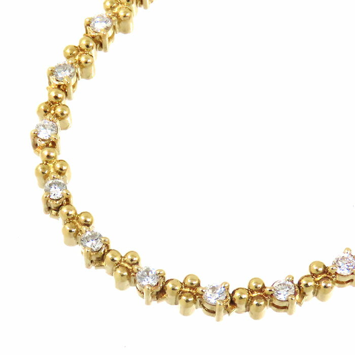 TASAKI タサキ オメガ ダイヤ ネックレス K18YG 750 イエローゴールド ダイヤモンド 1.65ct 41.0cm 首飾り アクセサリー レディース 送料無料 240101704862