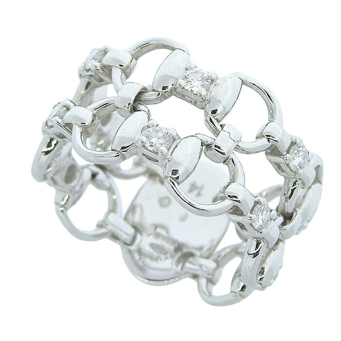 GUCCI グッチ ホースビット ダイヤリング K18WG 750 ホワイトゴールド 14号 指輪 アクセサリー レディース 送料無料 240101704388 ★のサムネイル