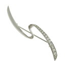 【最大10万円割引クーポン 数量限定 5/1-5/3】 MIKIMOTO ミキモト デザイン ダイヤ ブローチ K18WG 750 ホワイトゴールド ダイヤモン...