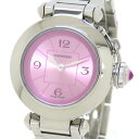 【クーポン利用で最大10万円割引 7/4 20時から】 Cartier カルティエ ミスパシャ 1stアニバーサリー W3140023 ピンク文字盤 SS ステ...