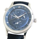 JAEGER-LECOULTRE ジャガー・ルクルト マスタージオグラフィーク 250本限定 142.6.92 ブルー文字盤 Pt950 プラチナ 社外ベルト ...