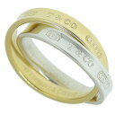 【最大10万円割引クーポン 数量限定】 TIFFANY & Co. ティファニー 1837 インターロッキング サークル リング K18YG SV925 750 イエローゴールド シルバー 約13号 指輪 アクセサリー レディース 送料無料 240101792271 ★(4)