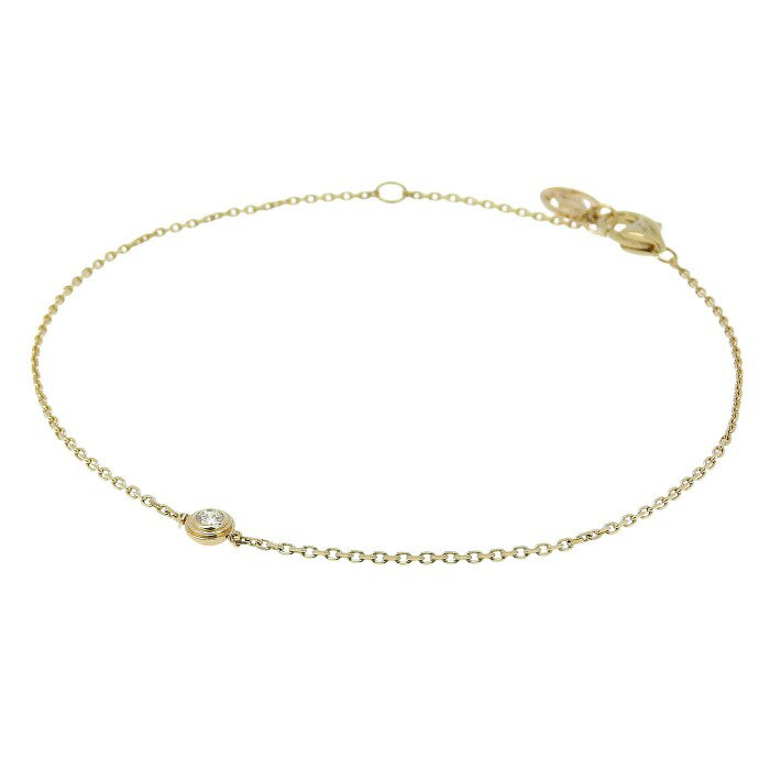 【ポイント7倍＆ 最大10万円割引クーポン数量限定 11/20 20時から】CARTIER カルティエ ダムール ダイヤ ブレスレット XS K18YG 750 イエローゴールド ダイヤモンド 16cm 腕輪 アクセサリー レディース 送料無料 241100077255 ★