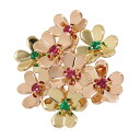 【最大10万円割引クーポン 9/11 2時まで】 VanCleef&Arpels ヴァンクリーフ&アーペル フリヴォル リング 8フラワー ルビー エメラルド ...