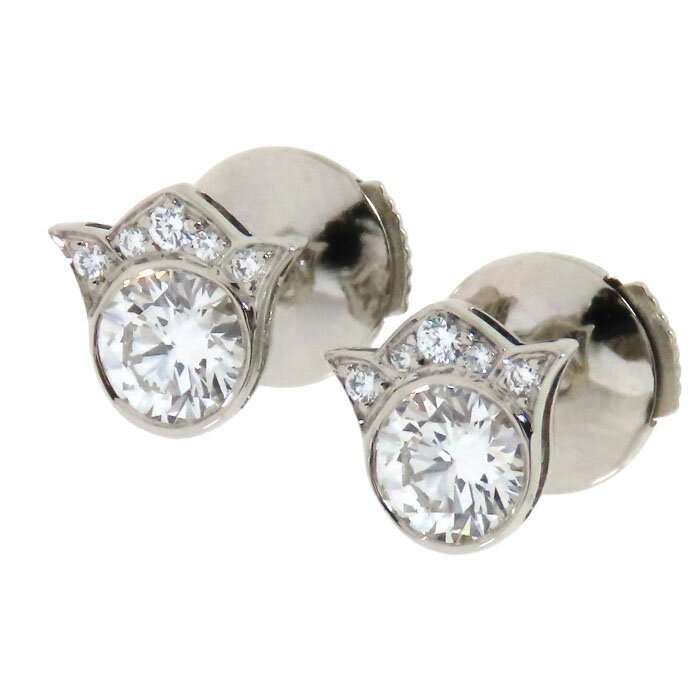 Cartier カルティエ リリー オブ ザ バレー ダイヤ ピアス N8032400 Pt950 プラチナ ダイヤモンド すずらん スズラン 鈴蘭 耳飾り ア...