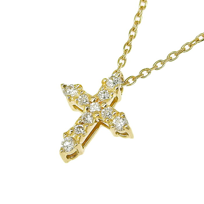 【STAR JEWELRY】K18 クロス ダイヤモンド⟡.* STAR JEWELRY スタージュエリー クロス ダイヤモンド ネックレス