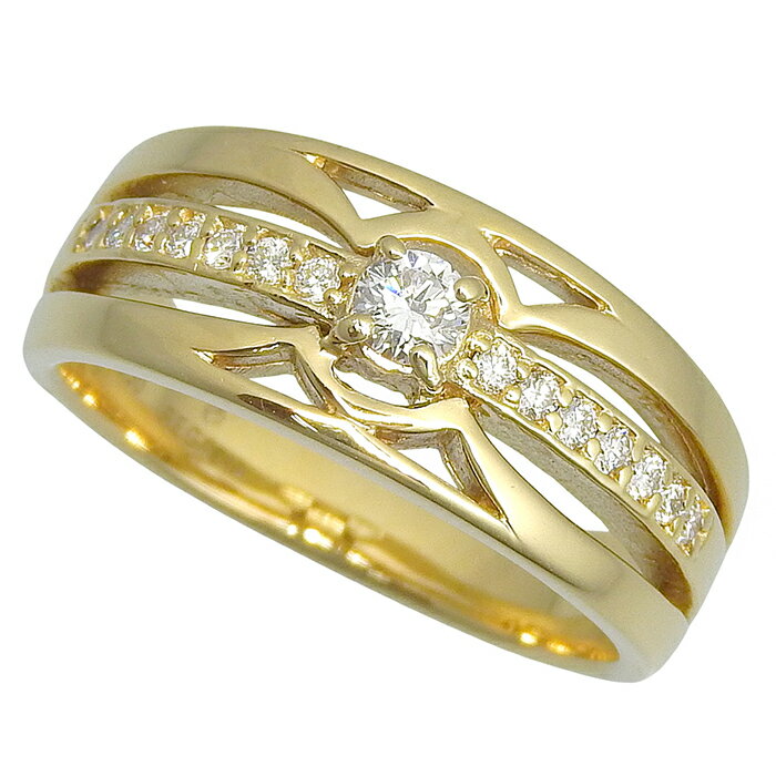 YUKIZAKI ユキザキ レガリア ダイヤ リング K18YG 750 イエローゴールド ダイヤモンド 0.30ct 約17.5号 指輪 アクセサリー レディース 送料無料 241100082165 ★