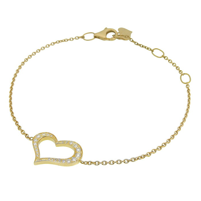 【クーポン利用で最大10万円割引 数量限定 11/20 20時から】 PIAGET ピアジェ ライムライト ハート ダイヤ ブレスレット K18PG 750 ピンクゴールド ダイヤモンド 14cm アジャスター付 腕輪 アクセサリー レディース 送料無料 241100082988 ★