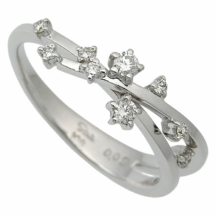 Rakuten - 【最大10万円割引クーポン 数量限定】 STAR JEWERLY スタージュエリー デザイン ダイヤ リング K18WG 750 ホワイトゴールド ダイヤモンド 0.09ct 6.5号 指輪 2.4g アクセサリー レディース 送料無料 241100100894★