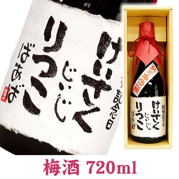 名入れ酒 名入れプレゼント 結婚記念日 メッセージ梅酒 720ml ギフトカートン入り 名入れ プレゼント 記念日祝 還暦祝 古希祝 喜寿祝 傘寿祝 米寿祝 誕生日祝 退職祝 内祝　父の日2021