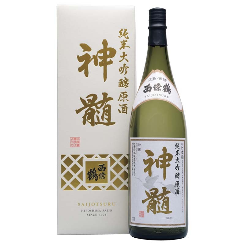 西條鶴 純米大吟醸 原酒 神髄 1800ml (化粧箱付) 【広島　日本酒】【西條鶴酒造　さいじょうつる　サイジョウツル】【ギフト　プレゼント】