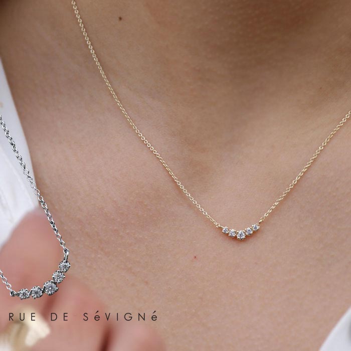 【メール便送料無料】 ネックレス アクセ アクセサリー シルバー ゴールド キュービックジルコニア  ...