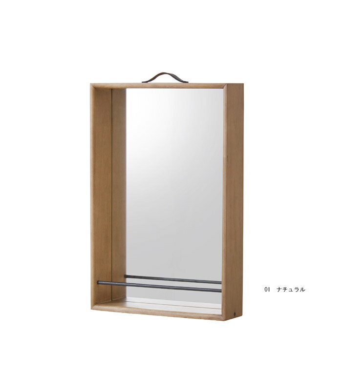 【送料無料】鏡 ミラー 卓上鏡 ポール付き ドレッサー 壁掛け 取っ手付き 家具 インテリア ウッド 天然木 本革 箱型 アンティーク ヴィンテージ シンプル ナチュラル 北欧 カフェ レストラン アトリエ リビング 事務所 オフィス 部屋 新生活 引っ越し お祝い