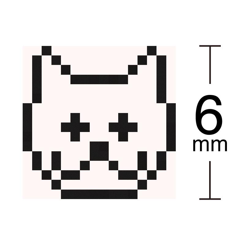 猫 動物 ペット かわいい ドット絵アイコンスタンプ 浸透印 シャチハタ式 イラスト カレンダー 手帳 スケジュール [7560065]
