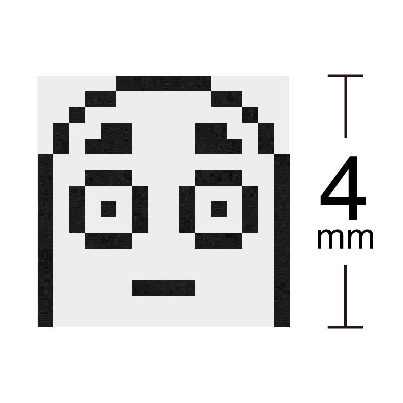 表情 素の顔 ドット絵のスタンプ 小サイズ アイコン イラスト かわいい レトロ はんこ ハンコ 浸透印 [7571066]