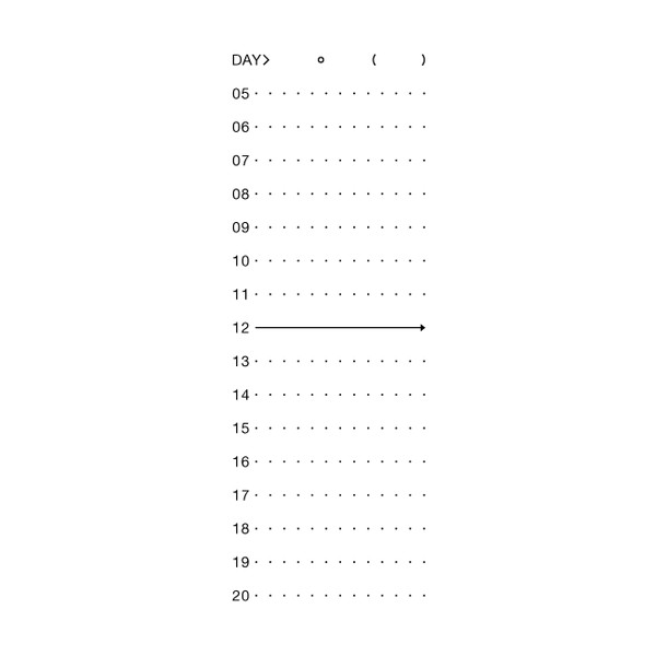 5時から20時 バーチカルにも使えるデイリースケジュールスタンプ 浸透印 シャチハタ式 スタンプ はんこ [7534028]のサムネイル