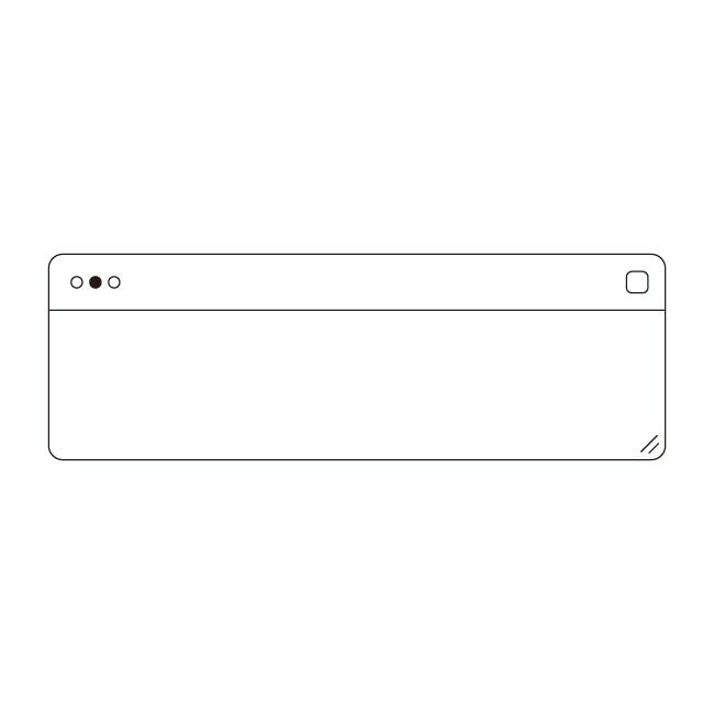 ウインドウ枠の スタンプ 2 横長サイズ メモ 付箋 ノート PC パソコン シャチハタタイプ 浸透印 ハンコ..