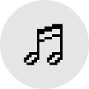 音楽 音符 ドット絵 アイコン 楽器 レッスン ライブ コンサート 譜面 浸透印 シャチハタ式 イラスト カレンダー 手帳 スケジュール 7560022