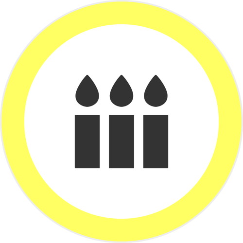 記念日 誕生日 ロウソク 3mm アイコン お祝い ケーキ 小さい はんこ ハンコ イラスト 浸透印 シャチハ..