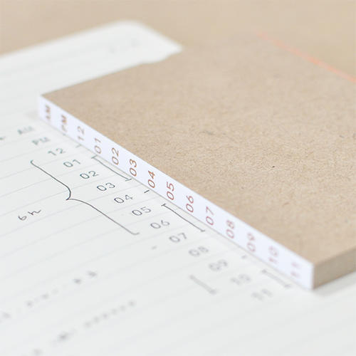 タテ軸の日別スケジュールスタンプ 6mm幅 デイリー 時間軸 はんこ ハンコ ゴム印 [1348011]のサムネイル