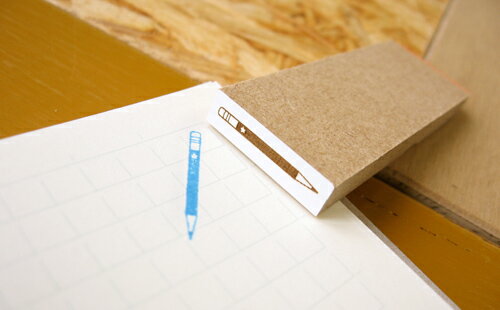 鉛筆 文房具 アイコン スタンプ イラスト ペン はんこ ハンコ ゴム印 [1140]