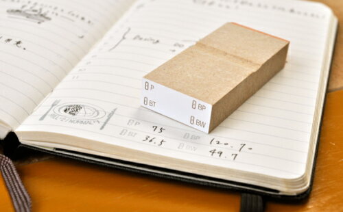 脈拍・血圧・体温・体重の記録 6mm行間隔 健康管理 健康ノート 手帳 はんこ ハンコ ゴム印 [1161]