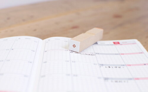 お花 花屋 3mm アイコン 小さい イラスト 極小 はんこ ハンコ ゴム印 [1318052]