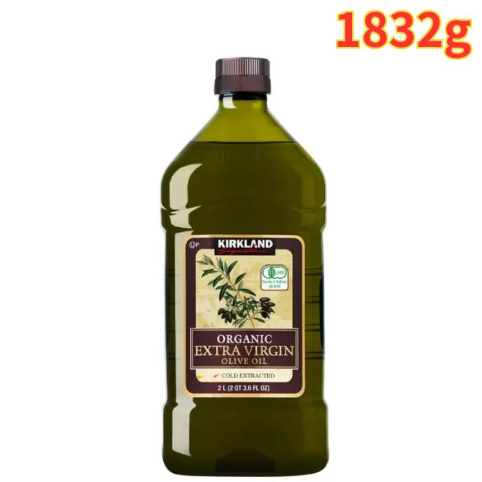 カークランドシグネチャー オーガニックエクストラバージンオリーブオイル 1,832g 1本 オリーブ スパイシー 大容量