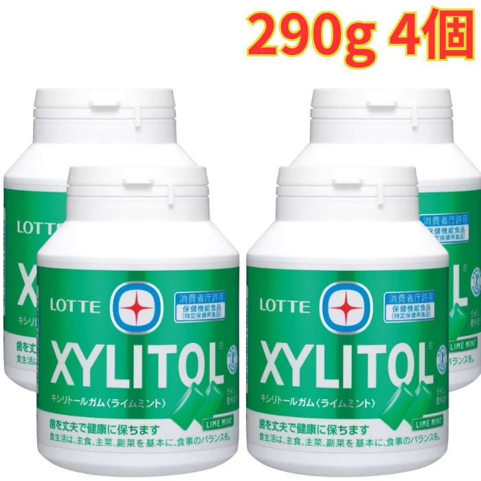 Rakuten - キシリトール ライムミント ガム 290g 4個 健康 手軽 お徳用 大容量