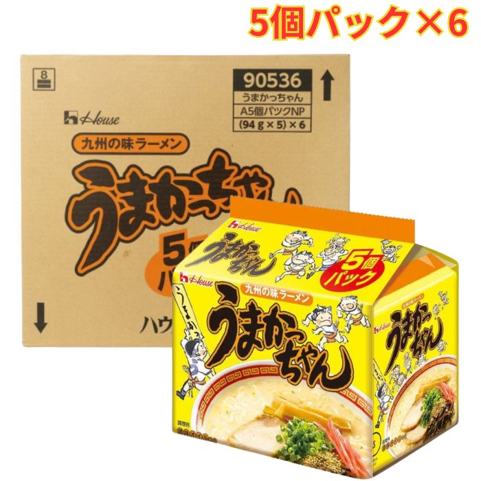 うまかっちゃん 九州の味 袋ラーメン 5個パック×6袋 豚骨 インスタント 即席 プレゼント まとめ買い
