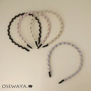 カチューシャ リボン メタル ツイスト 細身 | OSEWAYA ヘアアクセサリー ヘアアクセ レディース ヘアアレンジ 女性 大人 痛くない 結婚式 カジュア...