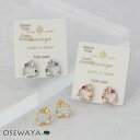 ピアス ニッケルフリー メタル カラー ストーン パール ミニ フラワー サークル チタンポスト スタッドピアス | OSEWAYA アクセサリー レディース 金属アレルギー 女性 大人 プレゼント ギフト