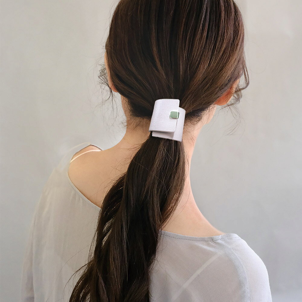 OSEWAYAのヘアカフ レザー風 メタル ワンポイント ロール マグネットカフ ヘアポニー ポニーフック | OSEWAYA ヘアアクセサリー ヘアアクセ レディース 女性 大人っぽい プレゼント ギフト 結婚式 カジュアル｜アングル2
