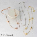 Classy GARDEN ネックレス ニッケルフリー フラワー メタル パール ビーズ ショートネックレス