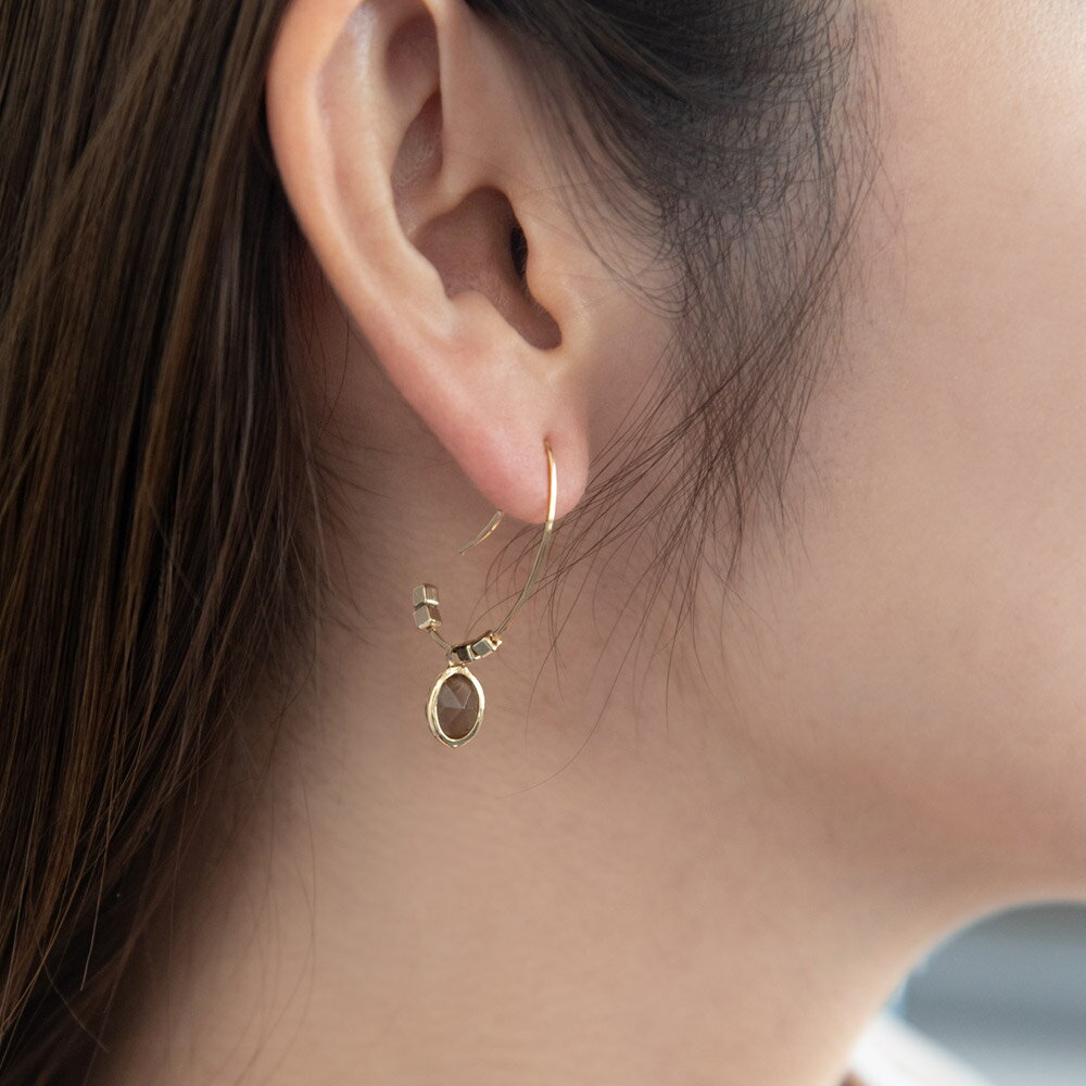 ピアス ニッケルフリー カラー オーバル アクリル メタル ビーズ フックピアス | OSEWAYA アクセサリー レディース 金属アレルギー 女性 大人 プレゼント ギフト 結婚式 誕生日 オシャレ