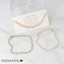 ブレスレット ニッケルフリー メタル ラウンド デザインチェーン マグネットブレスレット | OSEWAYA アクセサリー レディース 女性 大人 プレゼント ギフト 結婚式 誕生日 オシャレ