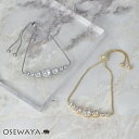 ブレスレット ニッケルフリー メタル キュービックジルコニア サークル スライドボール チェーンブレスレット | OSEWAYA アクセサリー レディース 女性 大人 プレゼント ギフト 結婚式