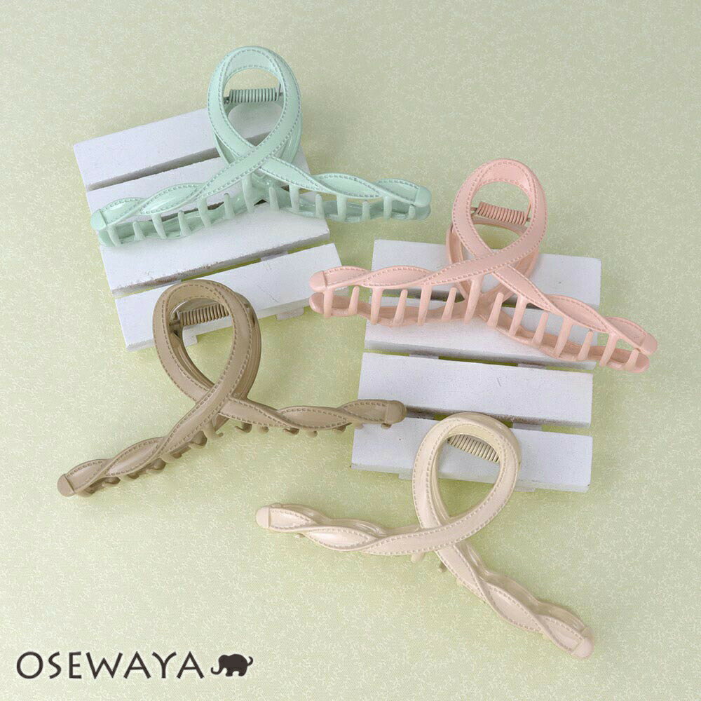 12/4限定2時間30％OFF ヘアクリップ ステッチ リボン風 ツイスト カラー メタル ロール バンスクリップ | OSEWAYA ヘアアクセサリー ヘアアクセ レディース 女性 大人っぽい プレゼント ギフト 結婚式 カジュアル