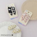 ヘアピン チェック柄 フラワー リボン ハート パール 2本セット キッズ ミニ スリーピン | OSEWAYA ヘアアクセサリー ヘアアクセ レディース 女性...