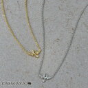 ネックレス ニッケルフリー メタル キュービックジルコニア ダブル バタフライ 蝶 チェーン プチネックレス | OSEWAYA アクセサリー レディース 女性 大人 プレゼント ギフト 結婚式 誕生日