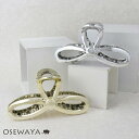 ヘアクリップ リボン メタリック ビッグサイズ バンスクリップ | OSEWAYA ヘアアクセサリー ヘアアクセ レディース 女性 大人 プレゼント ギフト 結...