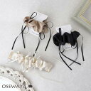 ヘアカフ ギャザー スリムリボン クラップカフ ヘアポニー ポニーフック | OSEWAYA ヘアアクセサリー ヘアアクセ レディース 女性 大人 プレゼント ギフト 結婚式 カジュアル