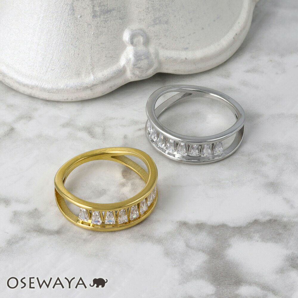 【楽天スーパーSALE 半額】【送料無料】リング ステンレス キュービックジルコニア トライアングル カット 11号 13号 15号 指輪 | OSEWAYA ...