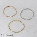 ブレスレット ニッケルフリー メタル オーバル ストーン 中折れ式クラスプ チェーンブレスレット | OSEWAYA アクセサリー レディース 女性 大人 プレゼント ギフト 結婚式 誕生日