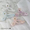 ヘアクリップ リボン マーブル カラー クリア アクリル バンスクリップ | OSEWAYA ヘアアクセサリー ヘアアクセ レディース 女性 大人 プレゼント ...